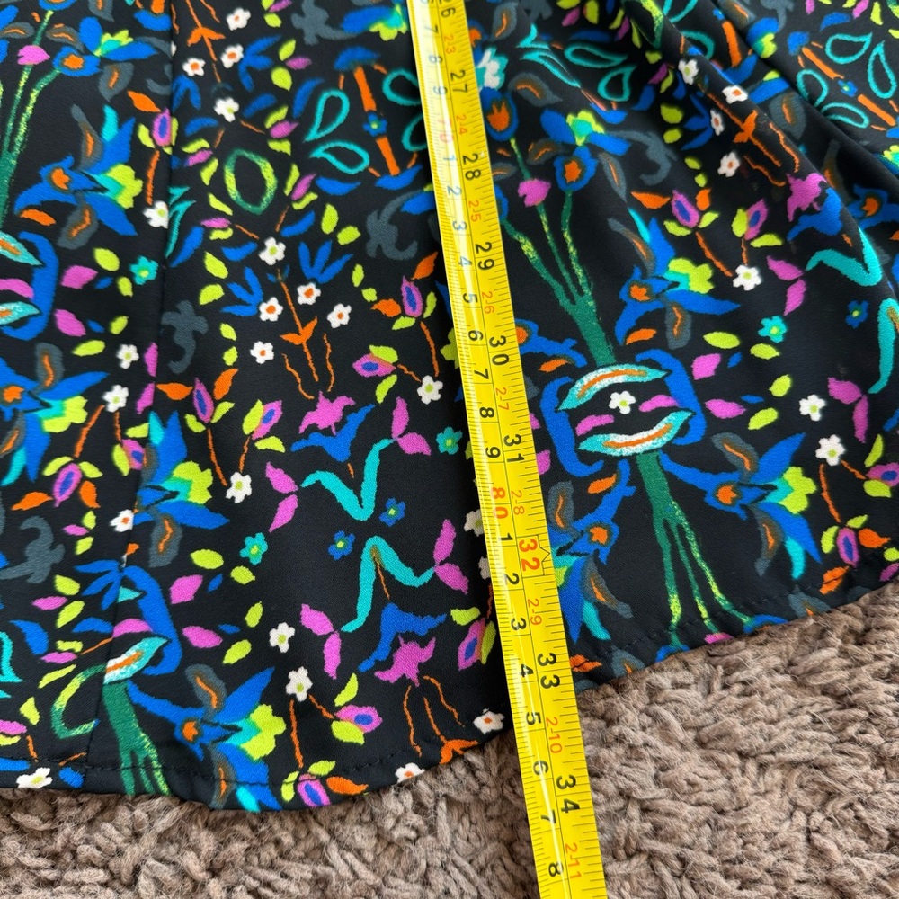 2 FOR $25 Floral Chiffon A Line Dress Colorful Rainbow Flowy S - Picture 7 of 9